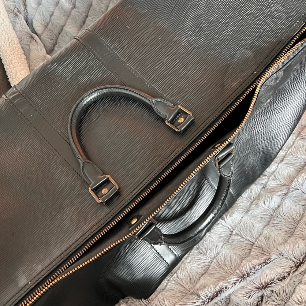 Louis Vuitton Black Keepall 50 Epi Leather
